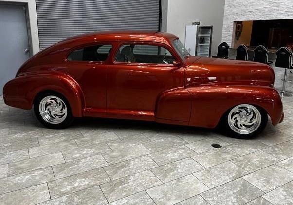 1948 chevy orange fleetline with 12384 miles