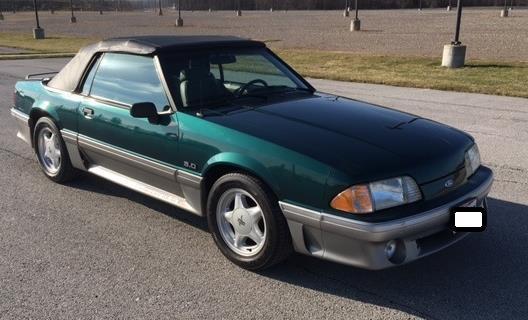 1991 mustang gt convertible 5.0l fox body 43k