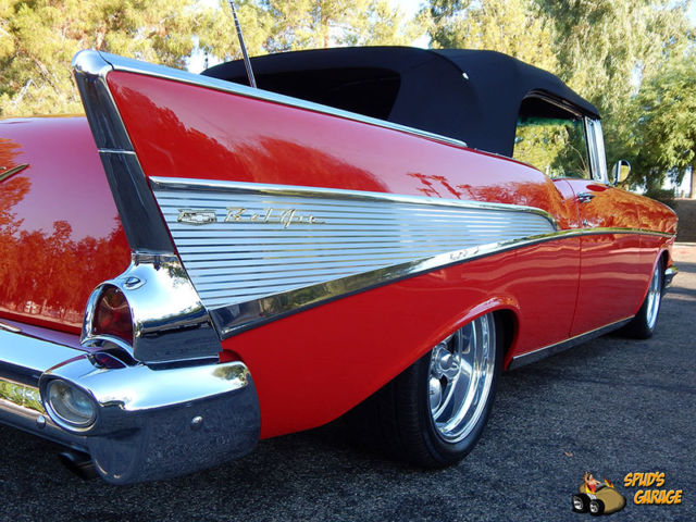 1957 chevy belair convertible zz-430 6-speed 9" resto-mod a/c ps 4 disc loaded