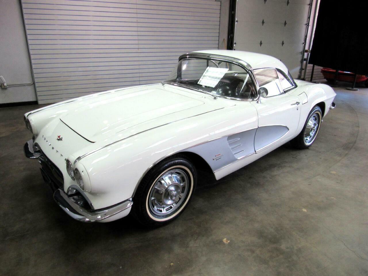 1961 chevrolet corvette convertible white over black leather very clean
