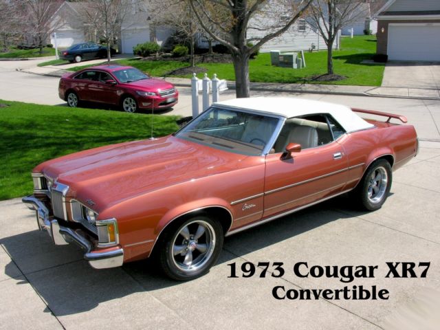 1973 mercury cougar xr7 convertible marti a/c original low miles xr-7 mustang