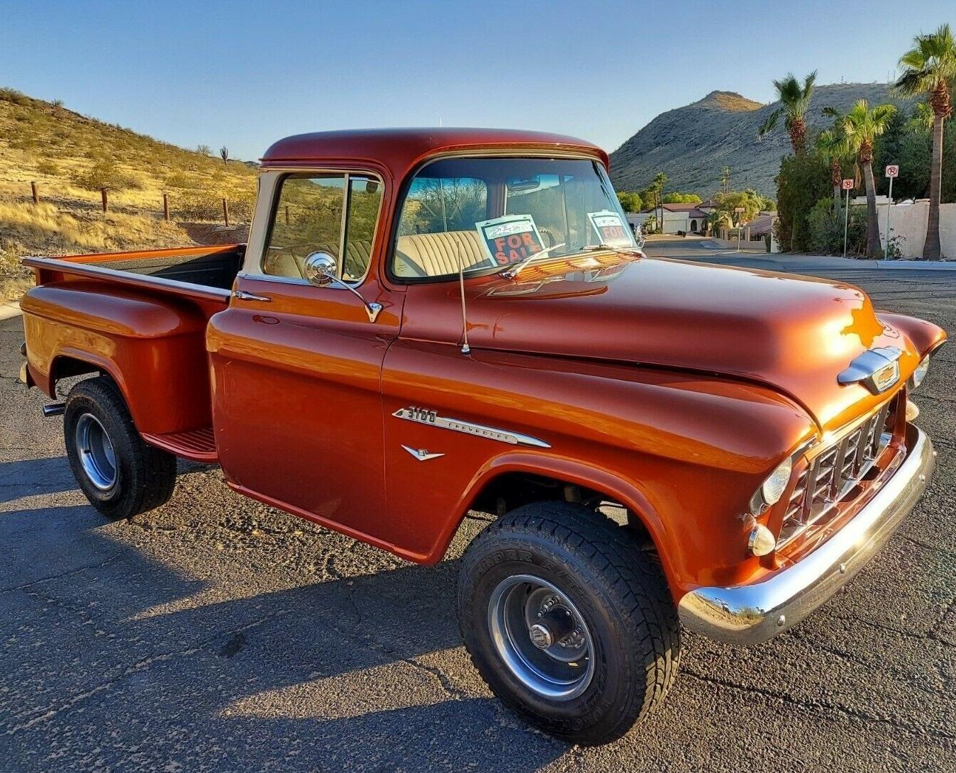 1955 chevrolet 3100 pickup big window stepside