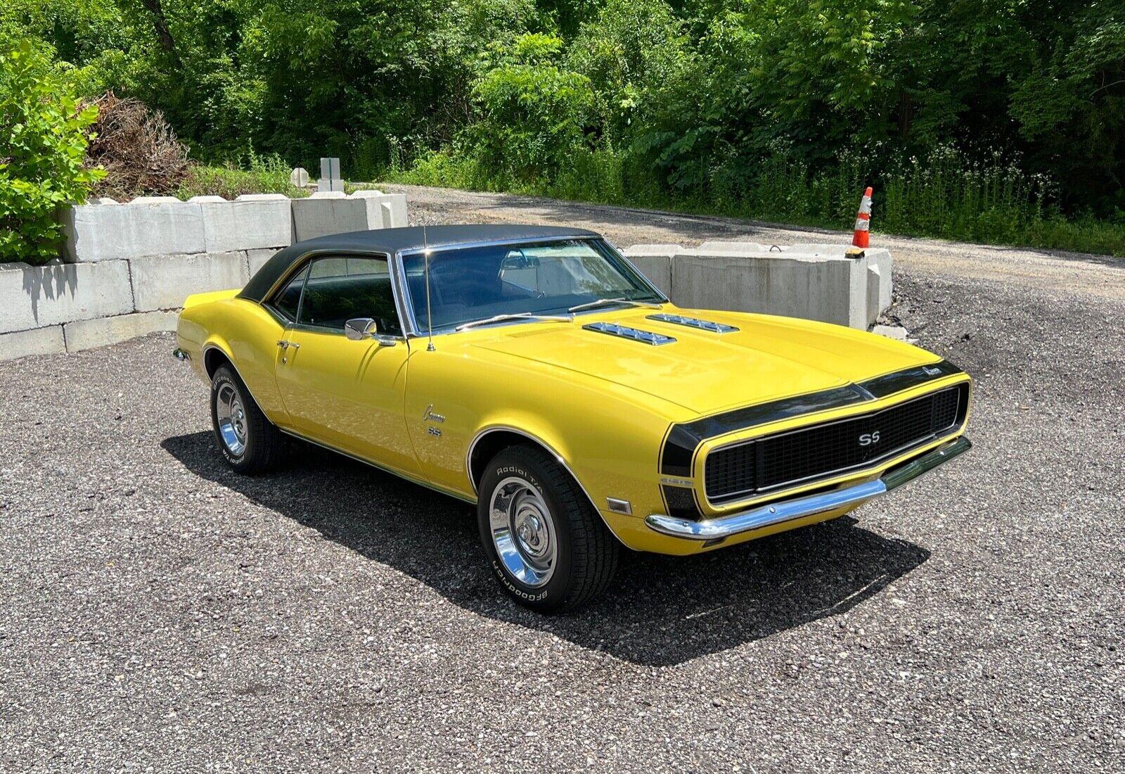 1968 chevrolet camaro rs ss daytona yellow 396 4spd 35278 miles