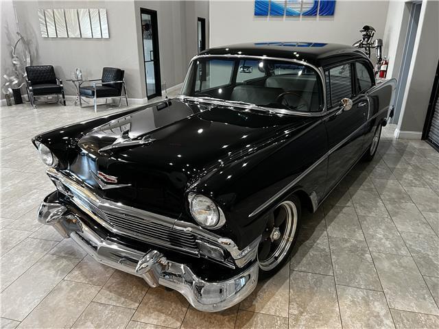 1956 chevy 2 dr black and silver chevy 2 dr with 9820 miles