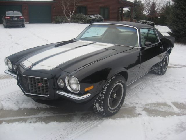1971 chevrolet camaro z/28 4-speed manual rally sport tuxedo black documented