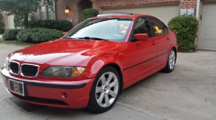 obo great condition!! 2003 bmw 325i 4door sedan- red excellent-clean title in dallas, tx
