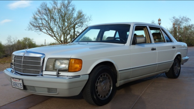 beautiful classic white 1990 mercedes-benz 560 sel in excellent condition