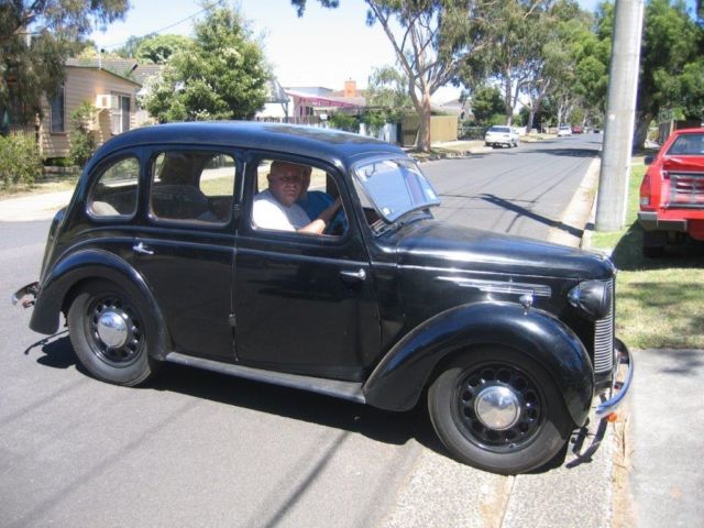 austin 8 sedan 1947 vgc original 42,000 miles no rust plate kj860 (black/white)