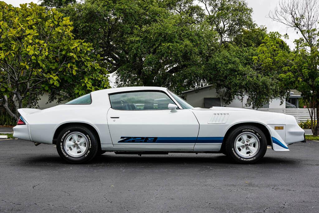 1979 chevrolet camaro z28 white exterior dark blue interior