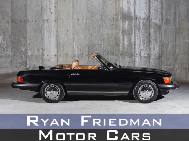 1986 mercedes-benz 560-class 560 sl 57048 miles black convertible v8 5.6l a