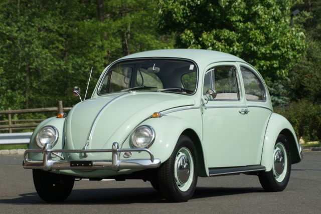 1966 volkswagon 1300 classic beetle bahama blue/black interior
