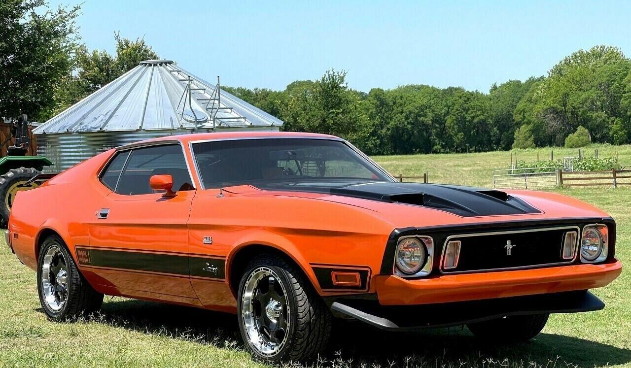 1973 ford mustang mach 1 fast back 50000 miles orange coupe v8