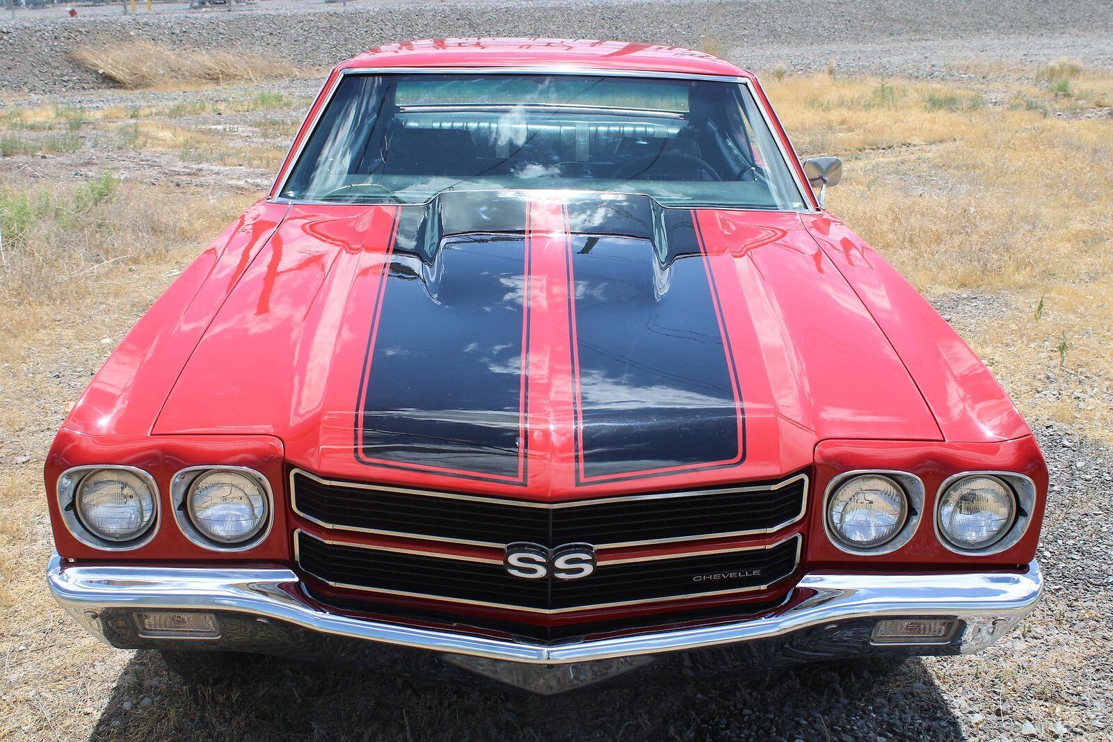 1970 chevy chevelle ss red 396 v8 443 miles