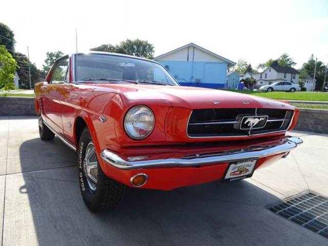 1965 ford mustang coupe manual transmission v8 poppy red sharp car low reserve