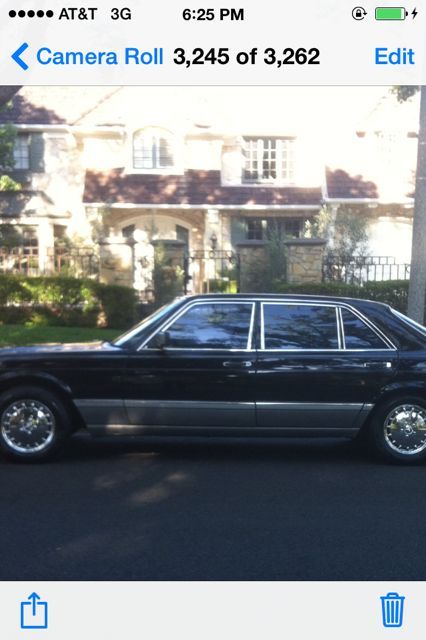 mercedes 560 sel sedan 126 body black on black
