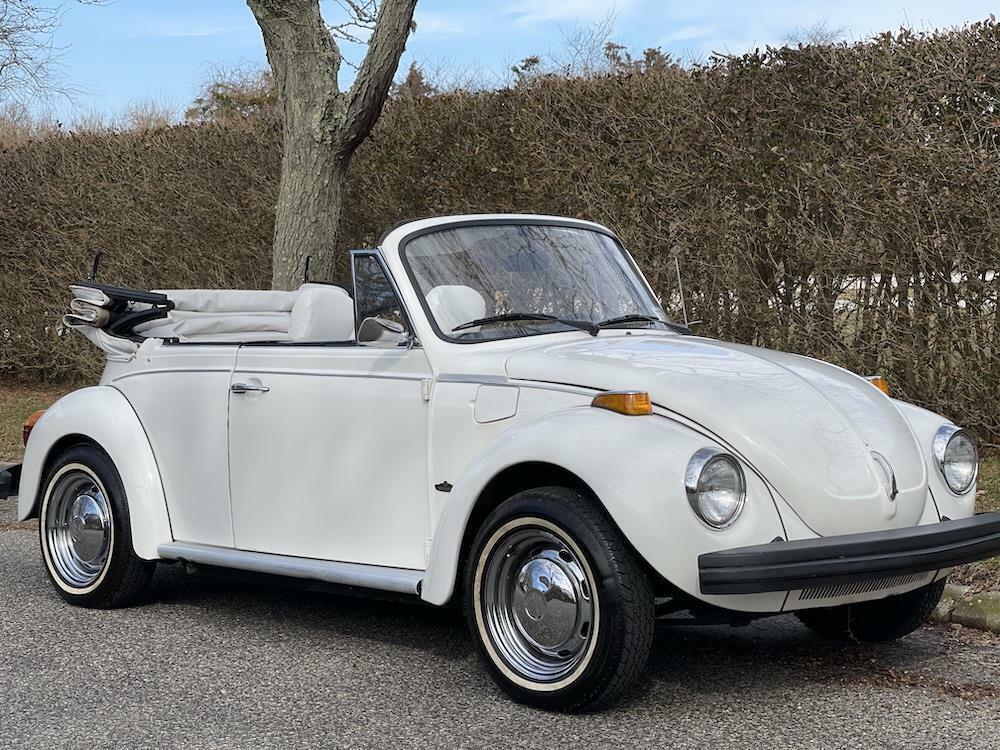1977 volkswagen beetle classic convertible white 46614 miles