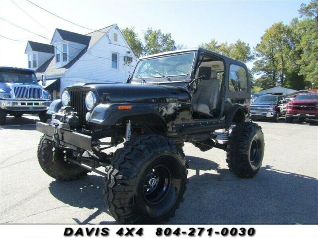 1977 jeep wrangler one ton custom built on/off road 4x4 toy 3730 miles black suv