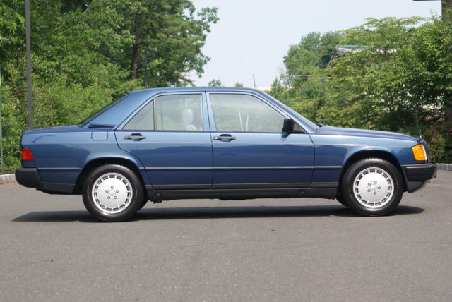 1985 mercedes-benz 190e 2.3 49k nautical blue documented miles very rare find !!