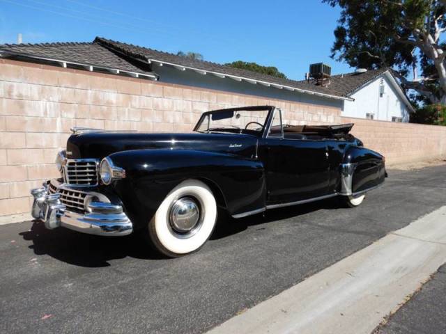1947 lincoln continental convertible manual rwd v8 4.8l gasoline