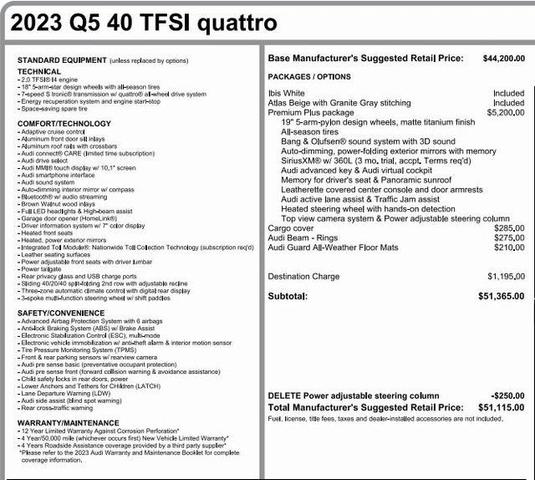 2023 audi q5 40 premium plus