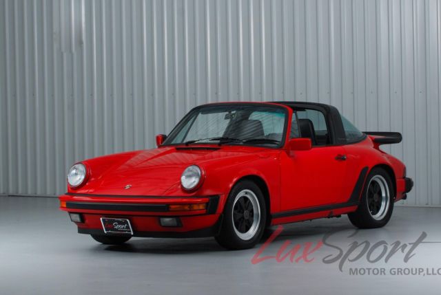 1988 porsche 911 carrera targa guards red/black 69k f/r spoilers serviced mint!!