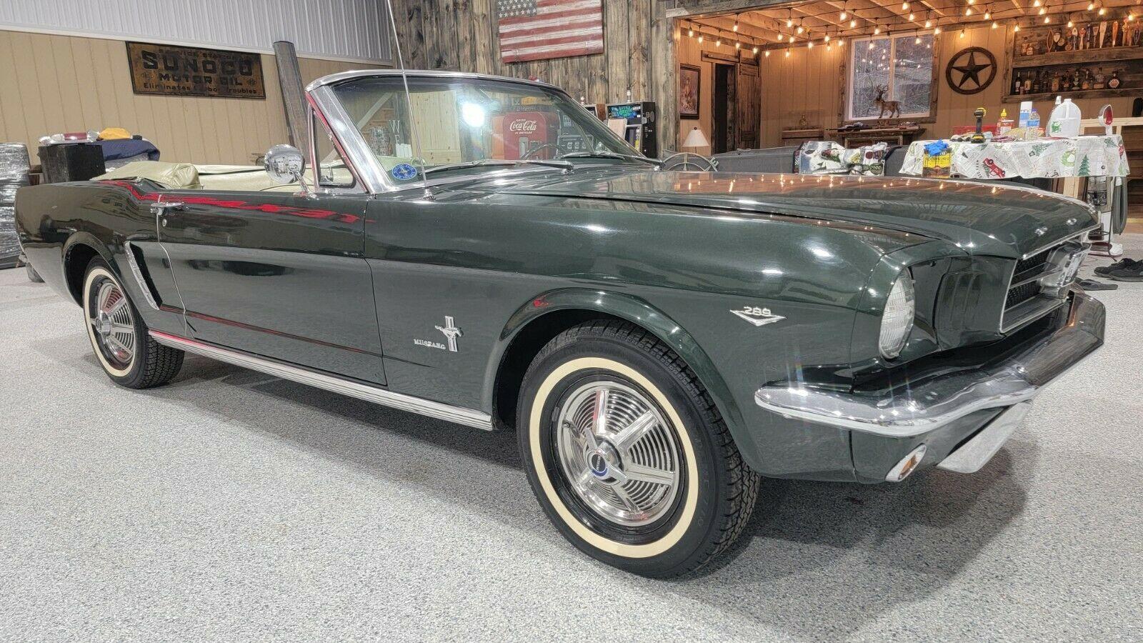 1965 ford mustang convertible power top ivy green