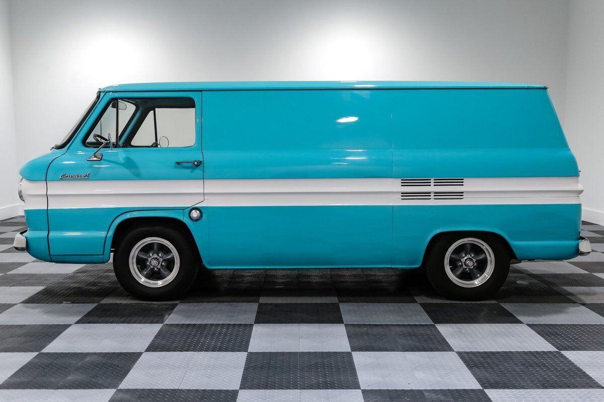 1962 chevrolet corvair 95 panel van aqua van 145ci flat six