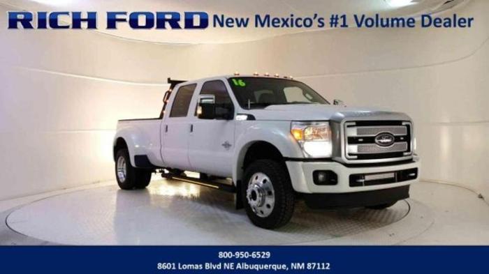 2016 ford f-450 super duty platinum 4x4 platinum 4dr crew cab 8 ft. lb drw pickup for sale in albuquerque, new mexico
