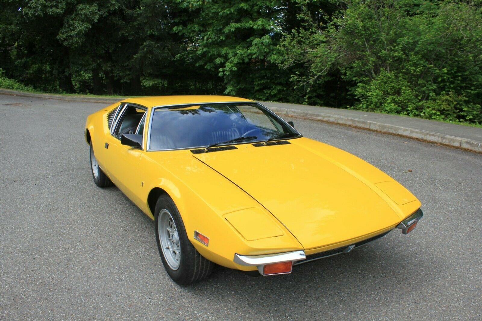 1971 de tomaso pantera yellow exterior new paint