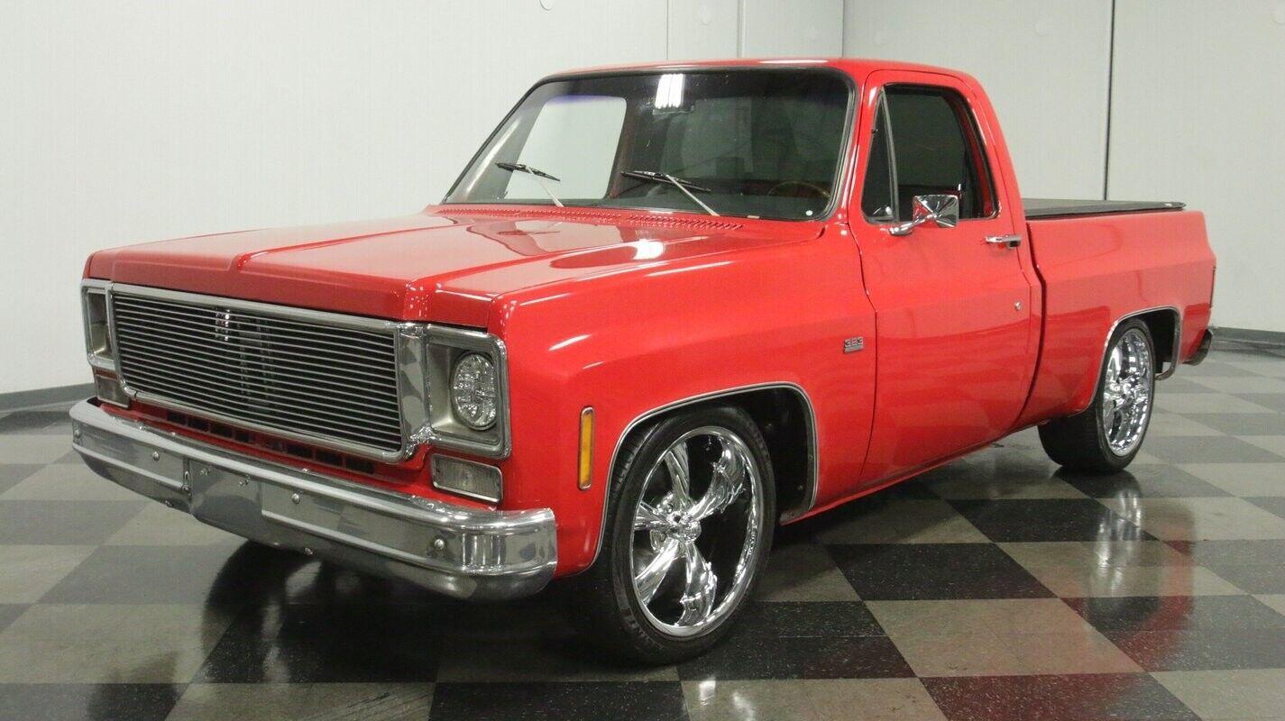 1977 chevrolet c10 restomod 383 stroker v8 4speed auto pickup truck