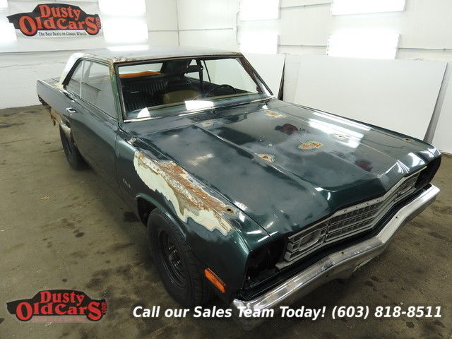 1974 green project car 318v8 3 spd auto runs yard drives!