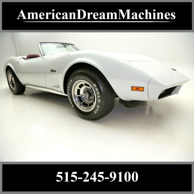 1974 chevrolet corvette stingray conv. #'s matching 350, red leather seats