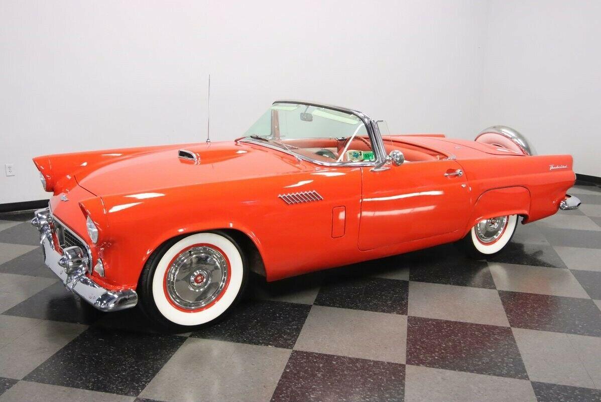 1956 ford thunderbird convertible torch red