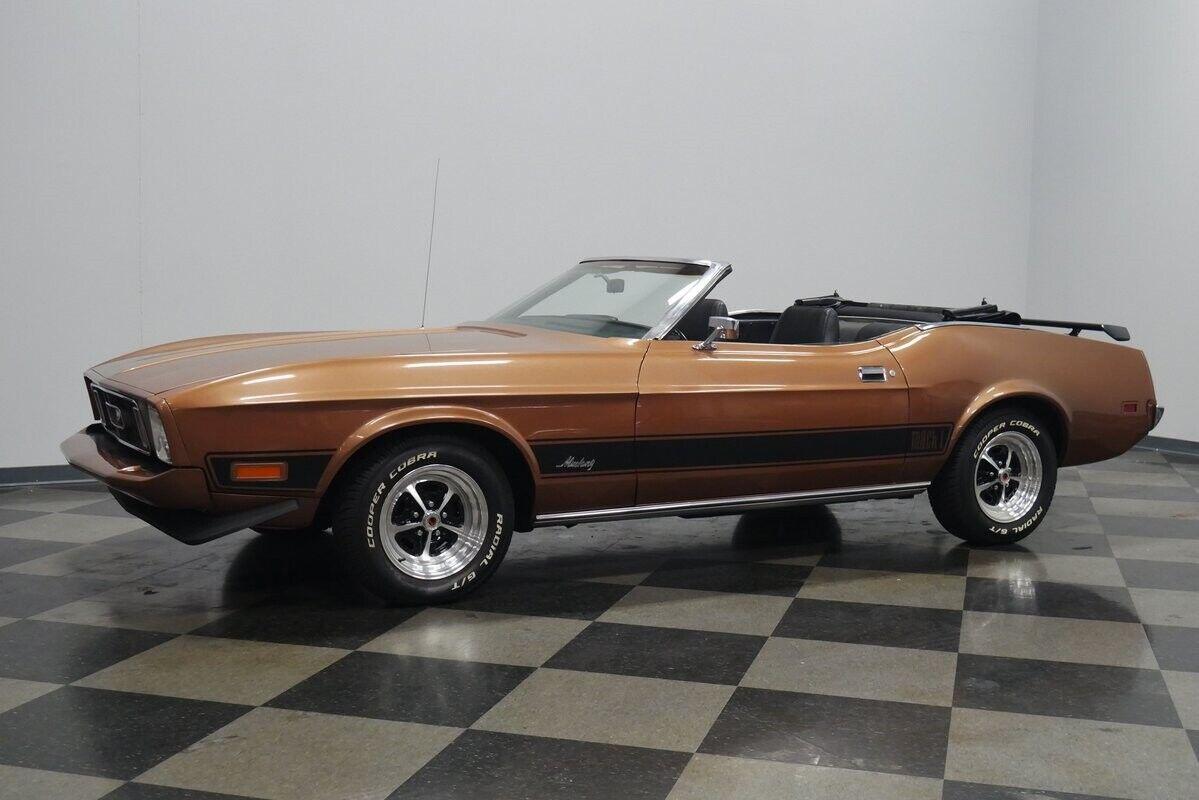1973 ford mustang convertible mach 1 tribute drop top pony car copper brown metallic