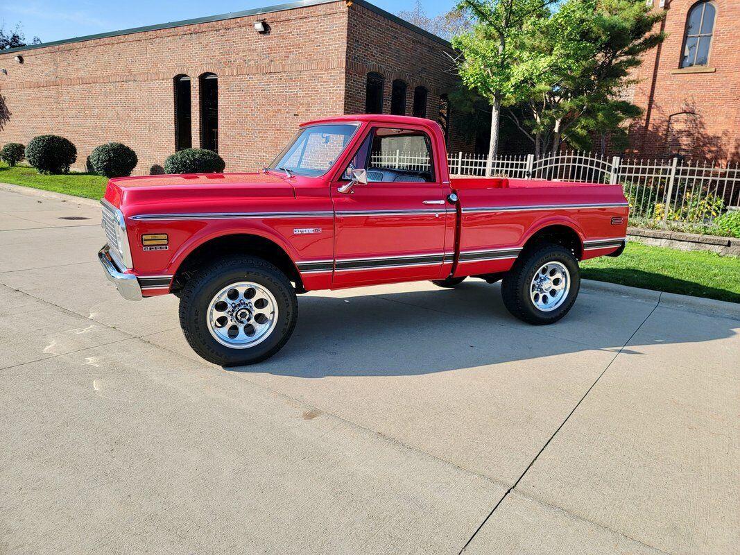 1971 chevrolet k10 red pickup truck 350 v8 automatic 37000 miles