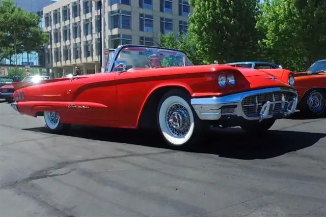 1960 ford thunderbird convertible red/white 312 automatic continental ki