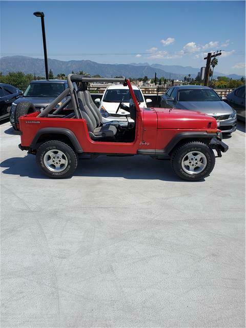 1991 jeep wrangler "s" 174000 miles red 4 cylinder engine 2.5l/150 manual