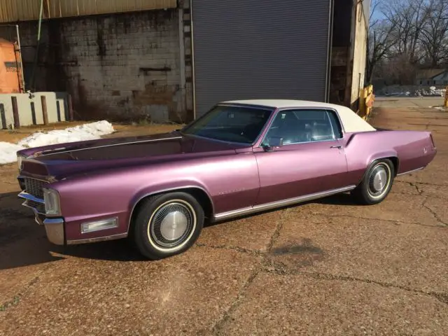 1969 cadillac eldorado coupe - chateau mauve firemist with mauve delphine cloth