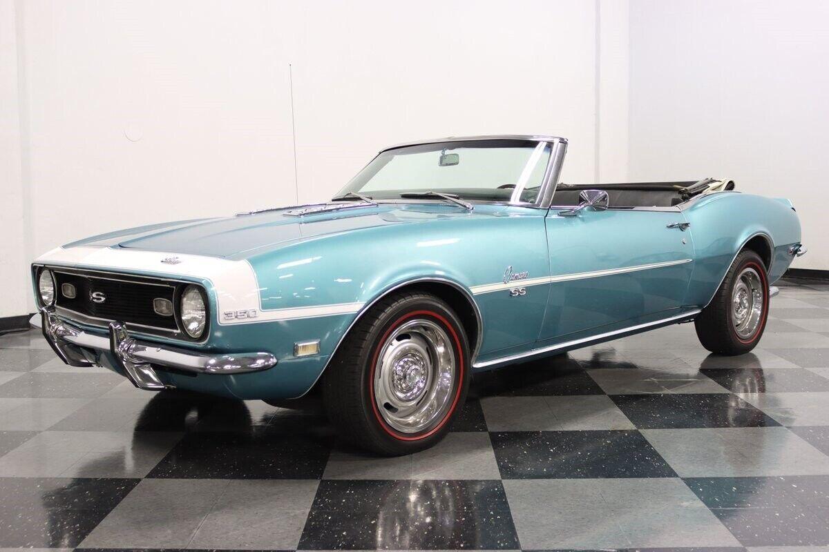1968 chevrolet camaro convertible tripoli turquoise 76337 miles