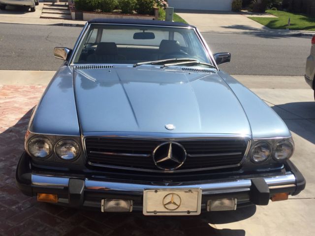 1988 mercedes-benz 560-class 560sl rare blue with tan california car