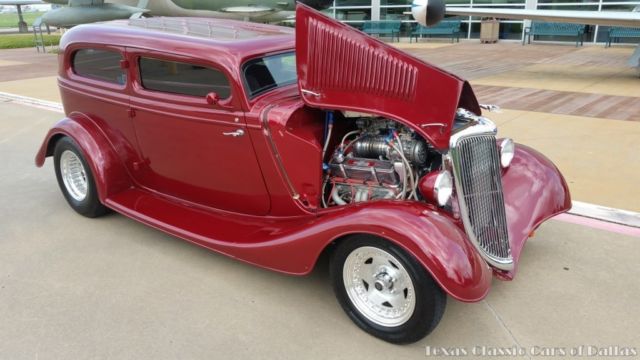 1934 ford tudor supercharged hot street rod henry ford steel -ruby- a/c -custom