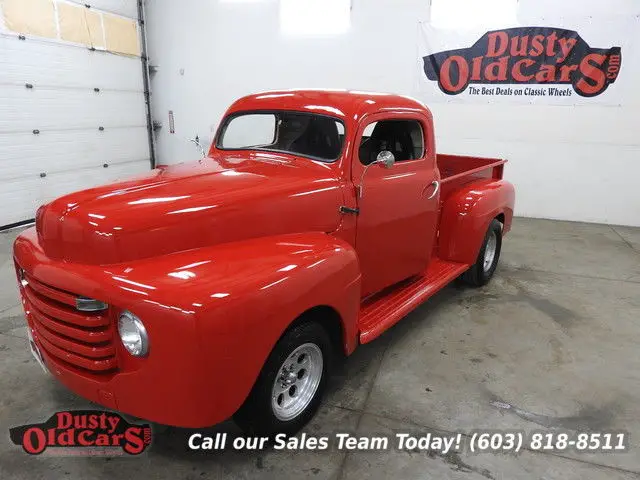 1948 red runs drives body inter vgood 351v8 3spd auto!