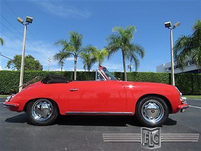 1964 porsche 356c ! signal red ! ground up restoration as new !!!!