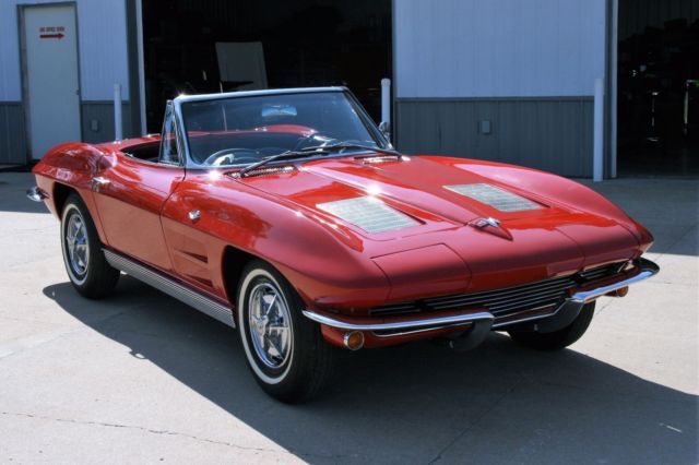 1963 corvette numbers matching 300hp 4 speed riverside red