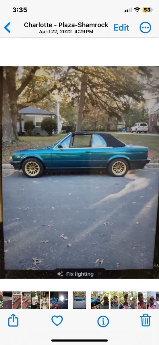 1992 bmw 325i convertible green ic automatic