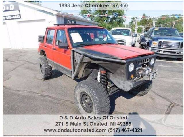 1993 jeep cherokee base 4dr 4wd suv manual 5-speed 4wd i4 2.5l gasoline