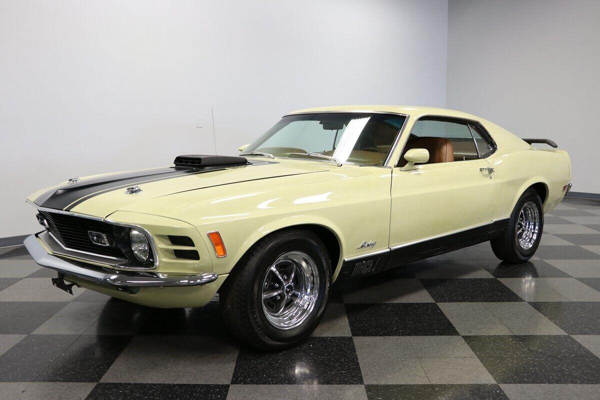 1970 ford mustang mach 1 light ivy yellow 67524 miles