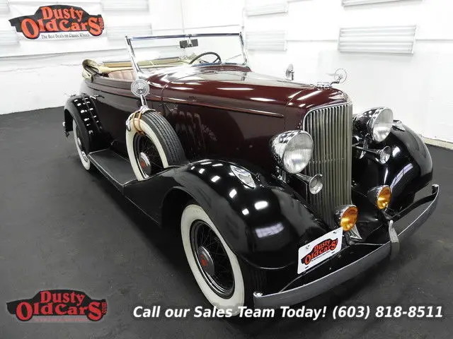 1933 red runs drives body inter vgood 223i8 3 spd manual!