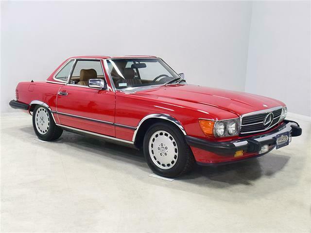 1989 mercedes-benz 560 series 560sl 117050 miles signal red convertible 8 cylind