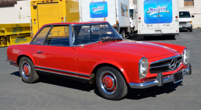 1967 230sl euro spec - complete car for restoration euro lights 2 tops
